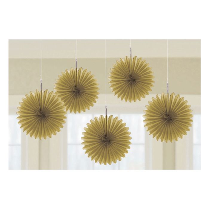 Gold Rosettes 5x - 15.2 cm