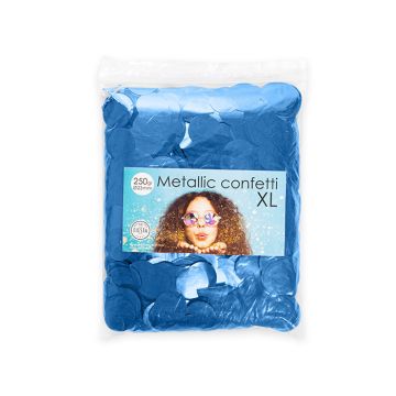 Round Metallic Blue Confetti - 250 grams