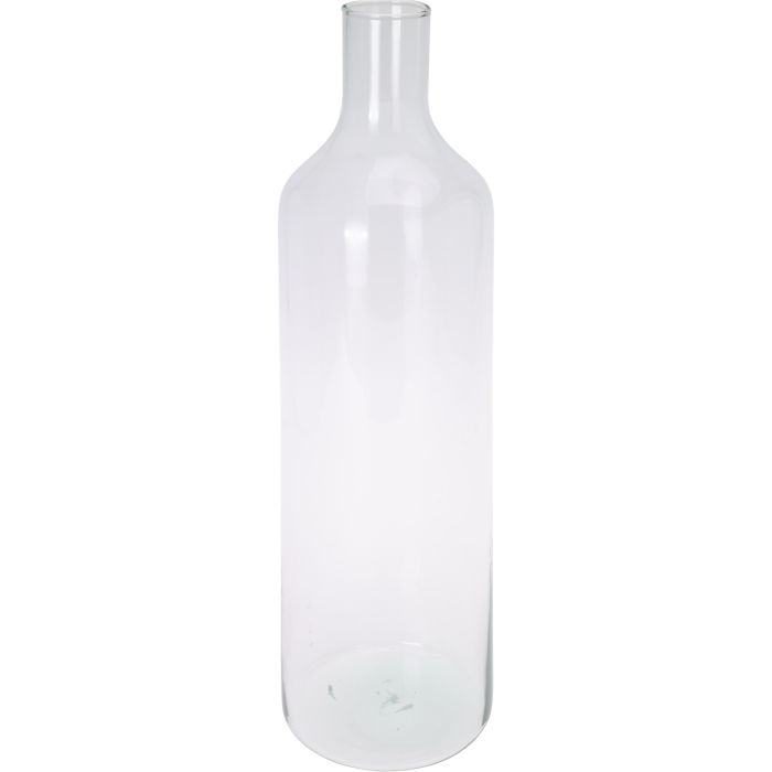 Vase in recycled glass with narrow neck, approx. Ø 15 x H 53 cm