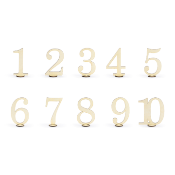Wooden Table Numbers 1-10 10x
