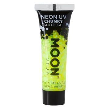 Neon UV Chunky Glitter Gel Yellow 12 ml Moon Creations
