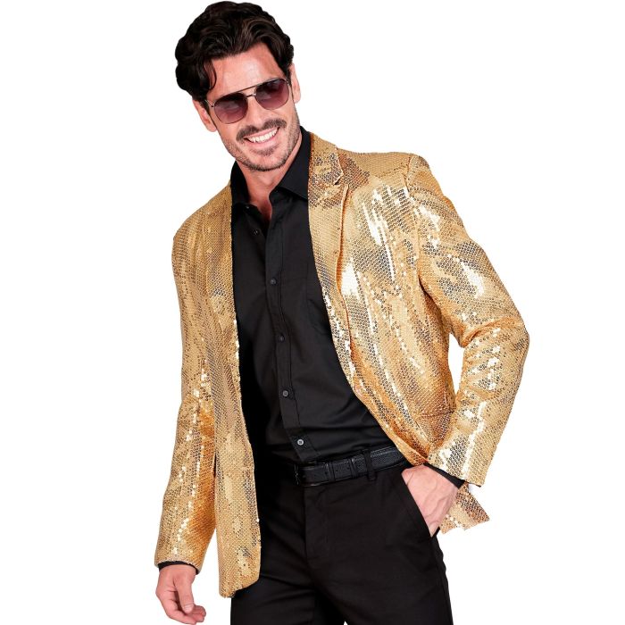 Gold sequin jacket for men