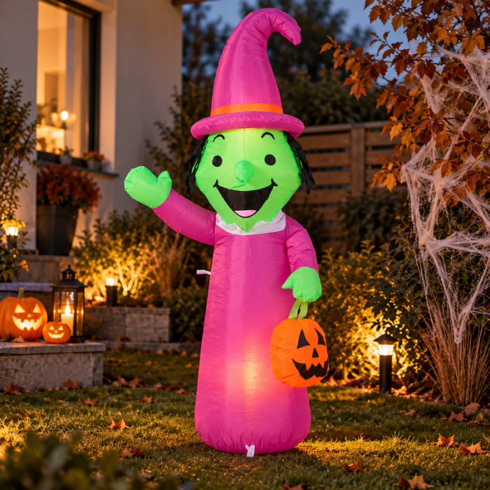 Inflatable Halloween Witch with LED Lights 150 cm
