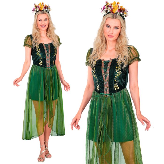 Forest Queen Costume with Flower Crown