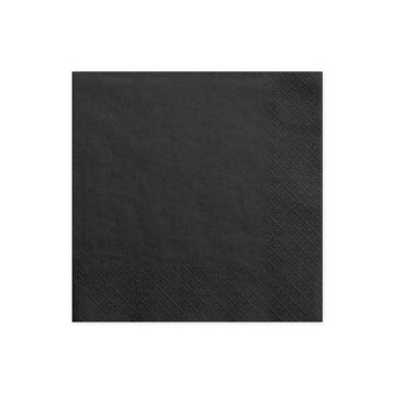 Black 3-Ply Napkins 20x - 33 x 33 cm