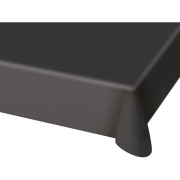 Black plastic tablecloth - 130x180 cm