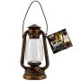 LED lanterne 25 cm brun 