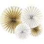 Store Hvid & Guld Rosetter 4x