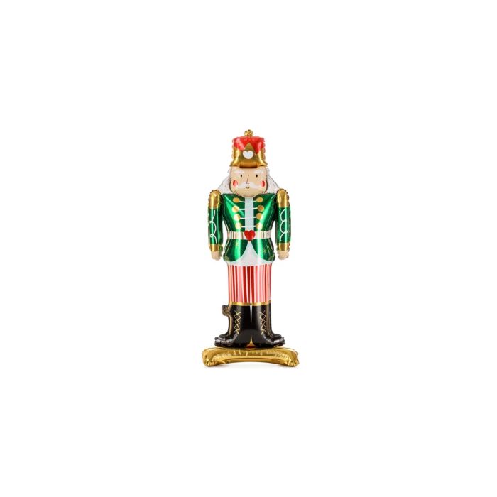 Christmas foil balloon standing nutcracker - 34x85 cm