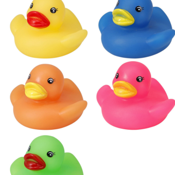 Multicoloured rubber ducks 5x - 5.5 cm