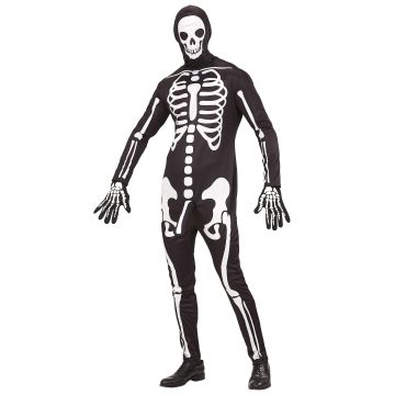 Sexy skeleton costume with overalls and mask