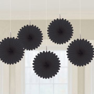 Black Rosettes 5x - 15.2 cm
