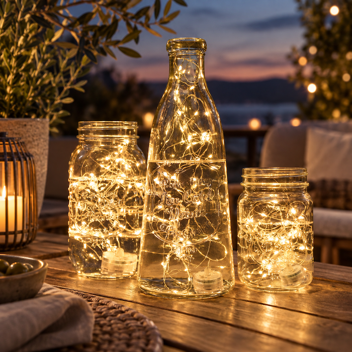 LED String Lights 20 LED Warm White Waterproof - 95 cm