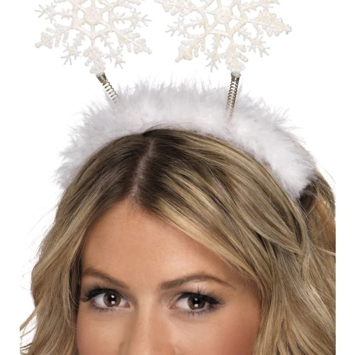 Snowflake Christmas headband white
