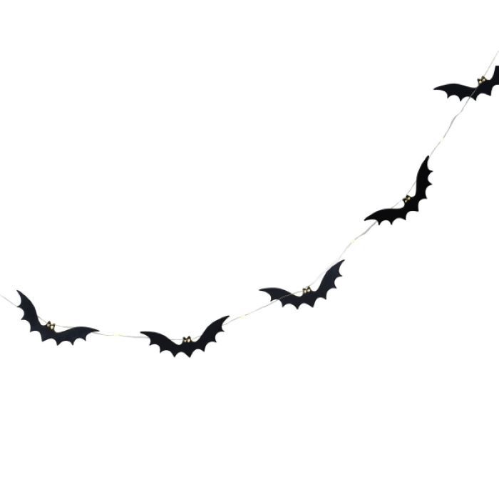 Halloween bat LED light chain - 2 m