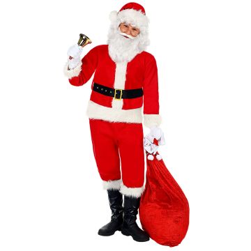 Santa Claus costume in 6 pieces for boys