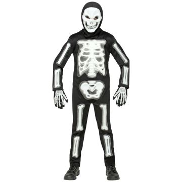 Black skeleton costume for boys