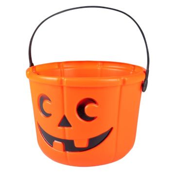 Cheerful Halloween pumpkin bucket - 14x18 cm