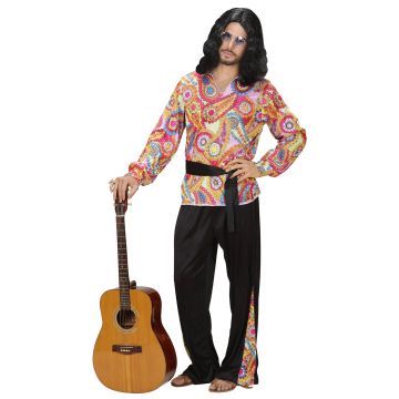 Hippie Costume for Men with Shirt and Belt