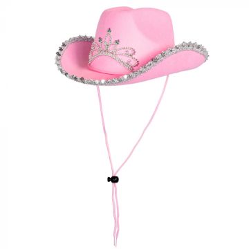 Pink glitter cowboy hat for kids