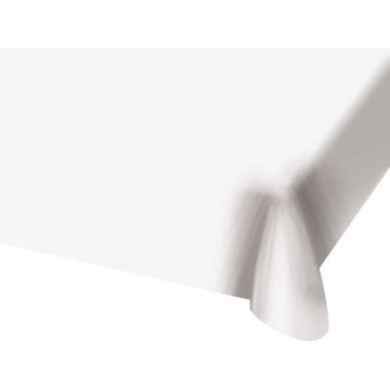 White plastic tablecloth - 130 x 180 cm
