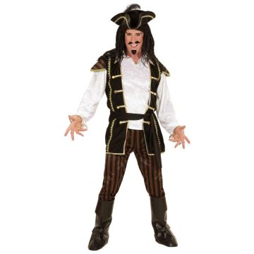 Pirate Captain Costume with pirate hat - 6 pieces