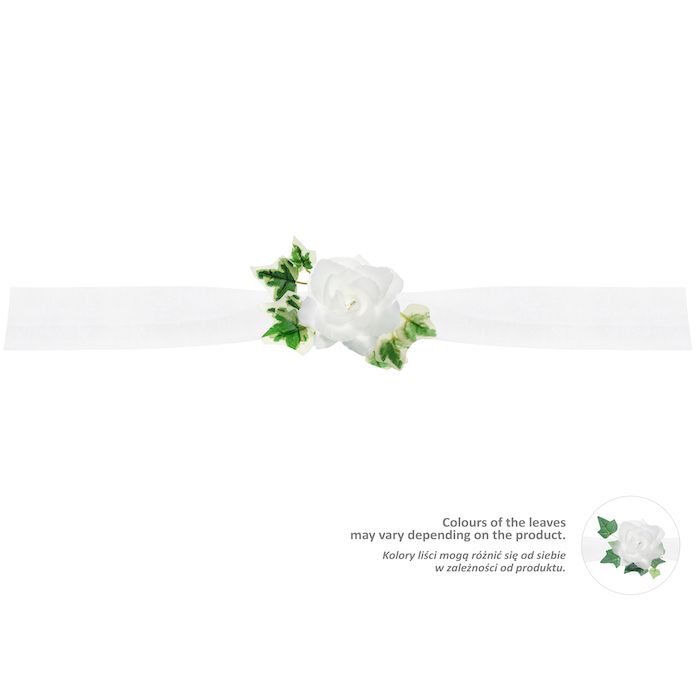 White tulle garland for car - 1.7 meters
