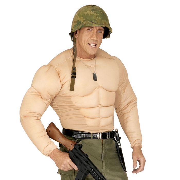 Beige Muscular Top for Men