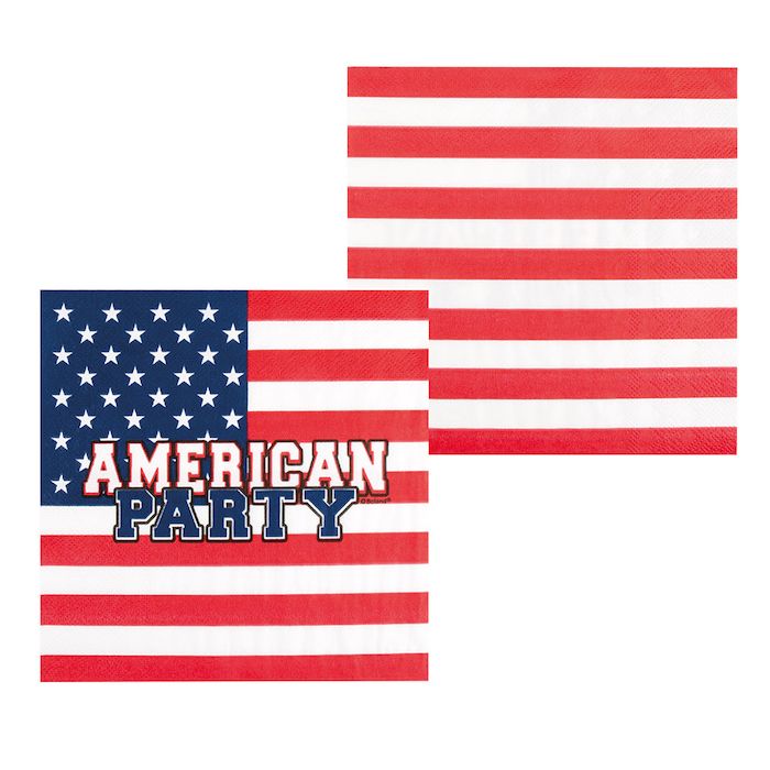 USA napkins 20x - 33x33 cm