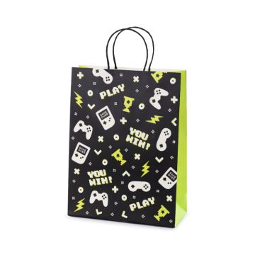 Gift bag with gamepad controller designs 10x24x32 cm