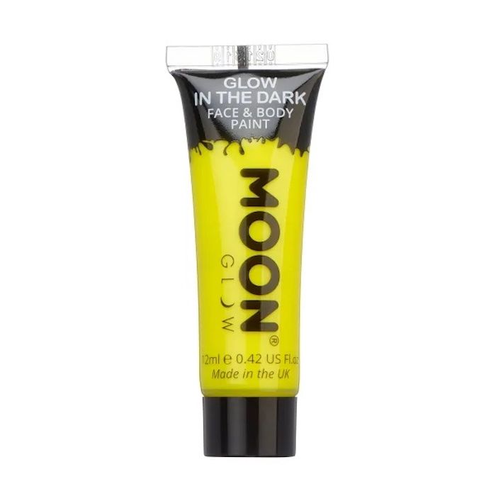 Glow-in-the-dark Face and Body Paint Yellow 12 ml Moon Creations