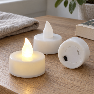 LED Tealights 15 pcs. with flickering light