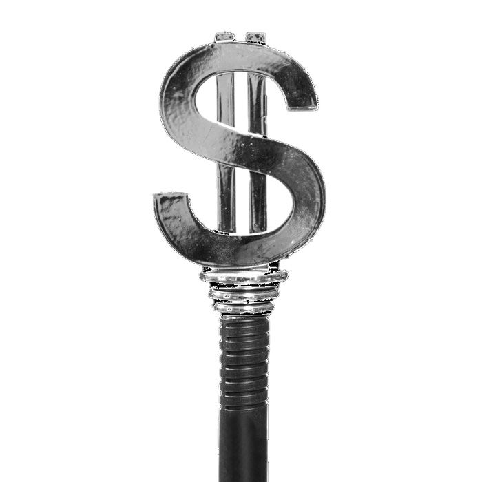 Silver dollar staff - 105 cm