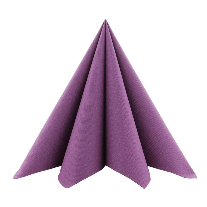 Luxury napkins dark purple 12x - 40x40 cm