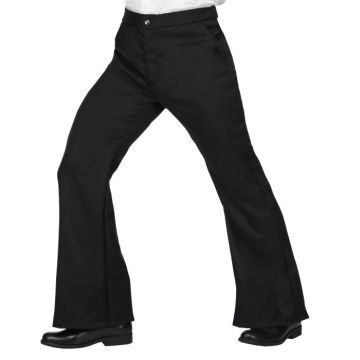70's Men's Trumpet Trousers Black