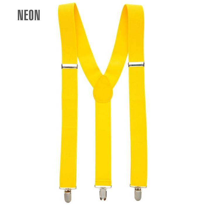 Neon yellow braces - one size