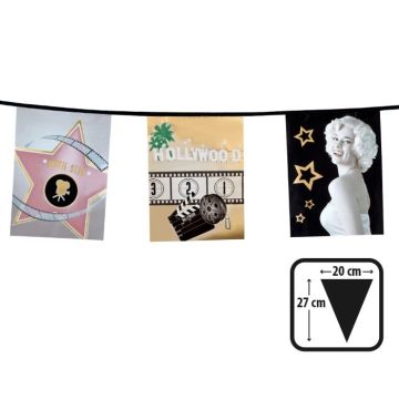 Hollywood plastic garland - 6 m