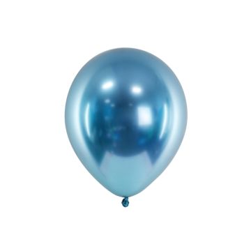 Blue Chrome balloons 10x - 30 cm