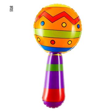 Mexican Inflatable Maracas with Sound - 20 CM