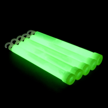 Jumbo glow sticks green 10x 1.2x25 cm