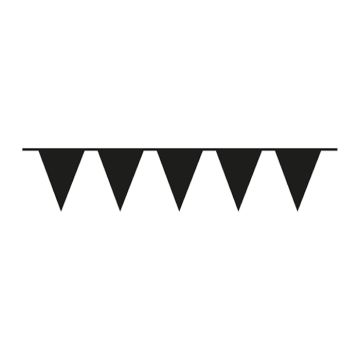 Black Plastic Flag Garland - 10 meters