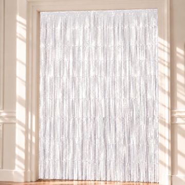 White Glitter Curtain - 100 x 240 cm