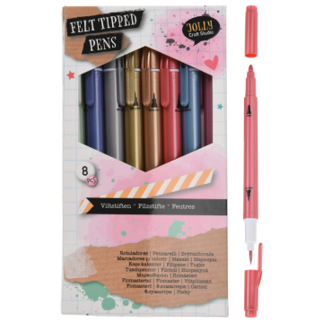 Metallic twin markers 8 pcs 