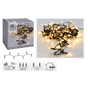 LED String Light 480 LED Warm White with Plug - 36 m