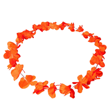 Hawaiian lei neon necklace orange UV