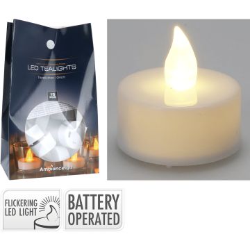 LED Tealights 15 pcs. with flickering light