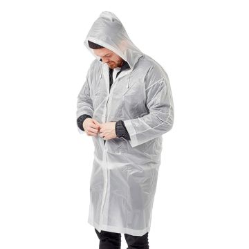 Transparent one-size rain poncho in heavy quality