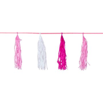 Pink foil fringe garland - 3 metres