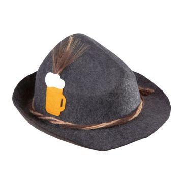 Grey Oktoberfest Tyrolean hat