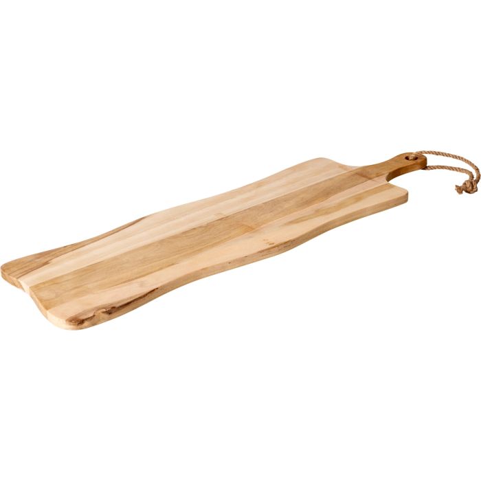 Chopping Board in Lacquered Teak with Handle approx. 69 cm